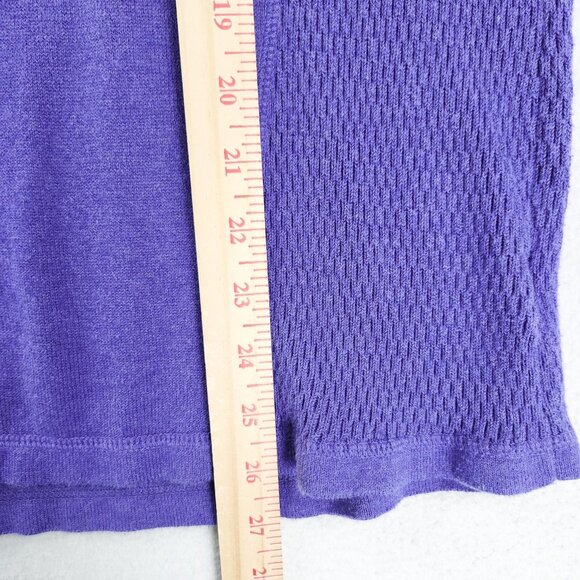 Eddie Bauer Sweater Womens Extra Large Purple Half Zip Knit Mock Neck Pullover - Picture 5 of 10